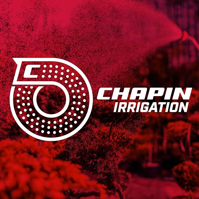 Chapin 4993: Heavy Duty Brass Head Tripod Impact Lawn Sprinkler, 360 Degree Coverage for Large Lawns, Golf Courses, Gardens, Adjustable Height, Gooseneck Hose Connection, Red and Black