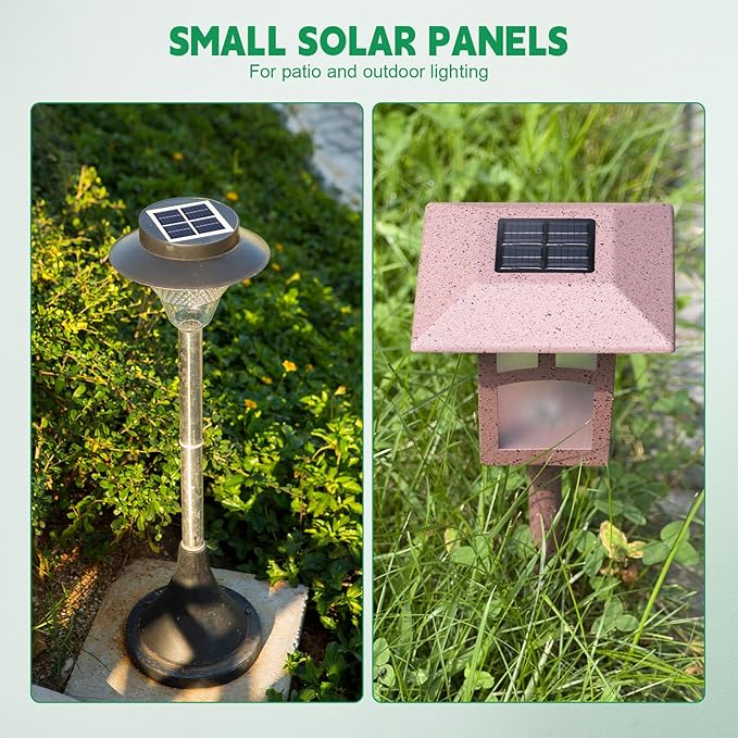 Kanayu 30 Pcs Small Solar Panels 3v 120ma Mini Polycrystalline Solar Cells DIY System Kits Epoxy Panel Module Photovoltaic Cells Charger 60 x 55 mm for Light Phone Charger Flashlight