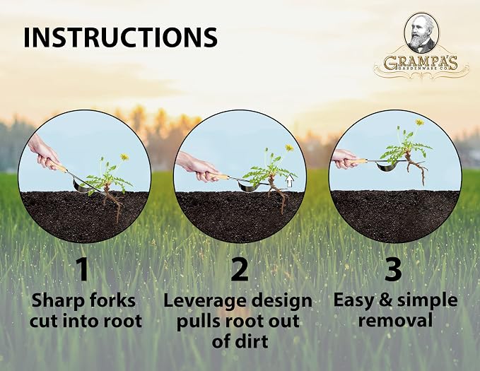 Grampa's Weeder + Grampa's Hand Weeder - Bundle The Original Stand Up Weed Puller & Grampa's Hand Weeder Tool for The Easiest & Most Effective Weed Removal Duos