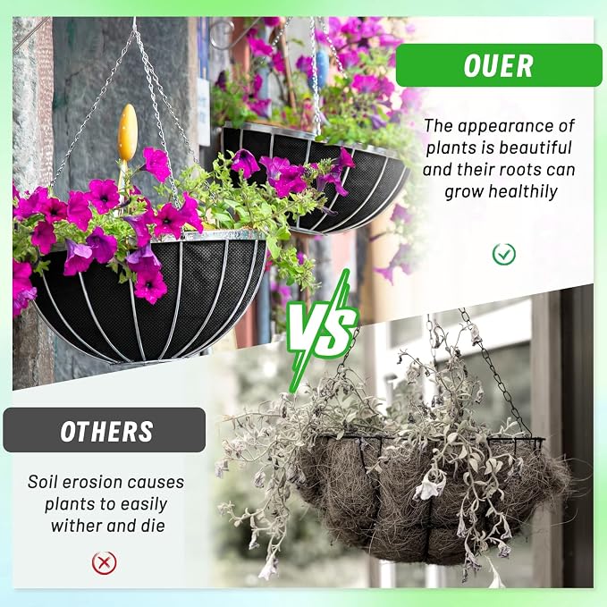 63 * 114IN Raised Garden Bed Liner, 2Pcs Non Woven Fabric for Large Veg Trough, Cuttable Plant Liner Keeps Soil Contained & Water Drainage for Outdoor Planter Veg Trough