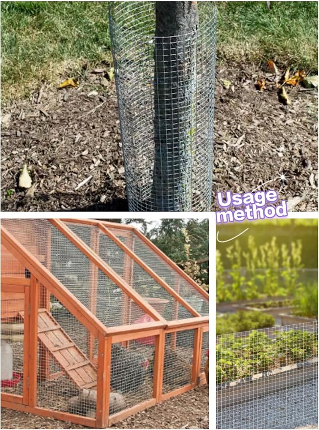 Hardware Cloth 48inx100ft 1/2 Inch Galvanized, Chicken Wire Fence Chicken Rabbit Snake cage Wire Fence Mesh Roll,Garden Plant Welded Metal Wire Fence,Poultry Animal Netting cage Screen.