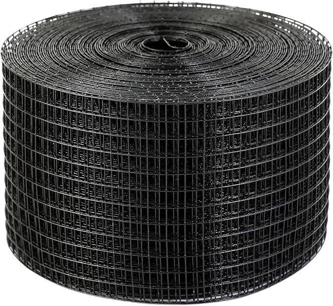 VEVOR 8 inch x 100ft Solar Panel Bird Guard, Critter Guard Roll Kit with 70pcs Durable Metal Fasteners, Solar Panel Guard with Rust-Proof PVC Coating, 1/2 inch Wire Roll Mesh