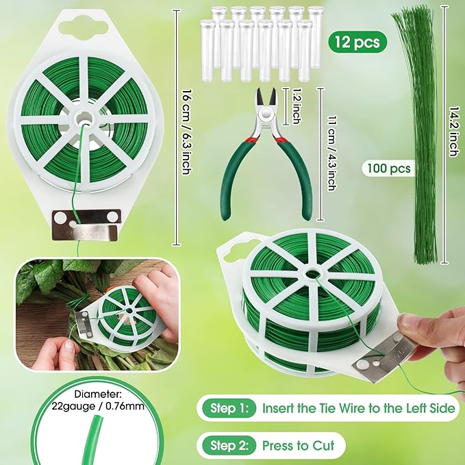 207 Pcs Flower Arrangement Supplies Florist Garden Tool Gift Kit for Women Mother's Day Include Purple Tool Bag Thorn Remover Rose Stripper Outdoor Hand Tools Stem Pruning Shear Gloves Stem Wire Etc