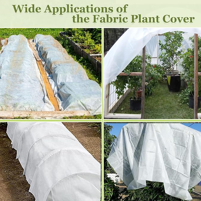 Plant Covers Freeze Protection 10x20ft Floating Row Cover 0.9oz/yd² Plant Covers for Winter Garden Fabric for Cold Sun Protection