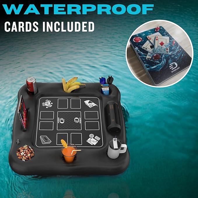 DIVEBLAST Floating Cooler for Pool, Lake, River & Kayak - Holds Up to 24 Cans with Ice - Leakproof Insulated Cooler for River Floating