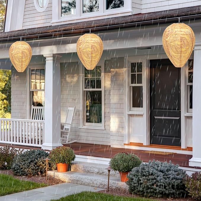 ZeeDix 2 Pack Wasp Nest Decoy for Outdoor(8.66"×11")