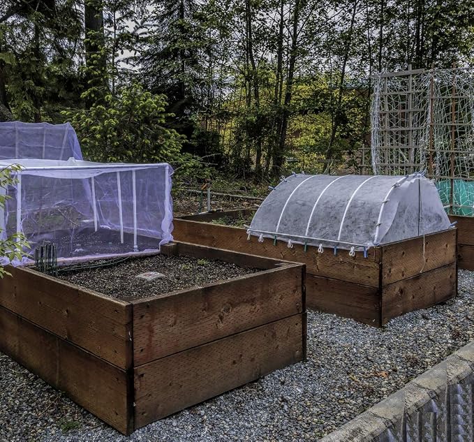 Garden Netting Pest Barrier: 10'x50' Fine Bug Netting for Garden Protection Row Cover Raised Bed Screen Mesh Greenhouse Mosquito Net, Protecting Tree Plants Vegetable Flowers Fruits