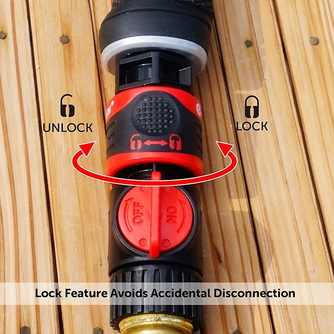 Eden 96216 Heavy Duty Metal 3-Way Oscillating Sprinkler and Eden 93218 Premium Garden Connect Quick Release Kit