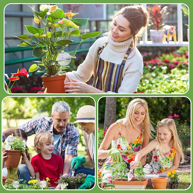 4 Pack Plant Watering Globes - 380ml Self-Watering Bulbs, Automatic Plant Waterer for Indoor & Outdoor Potted Plants, Vacation Plant Care Essential, Decorative Glass Design (380ml/13oz)