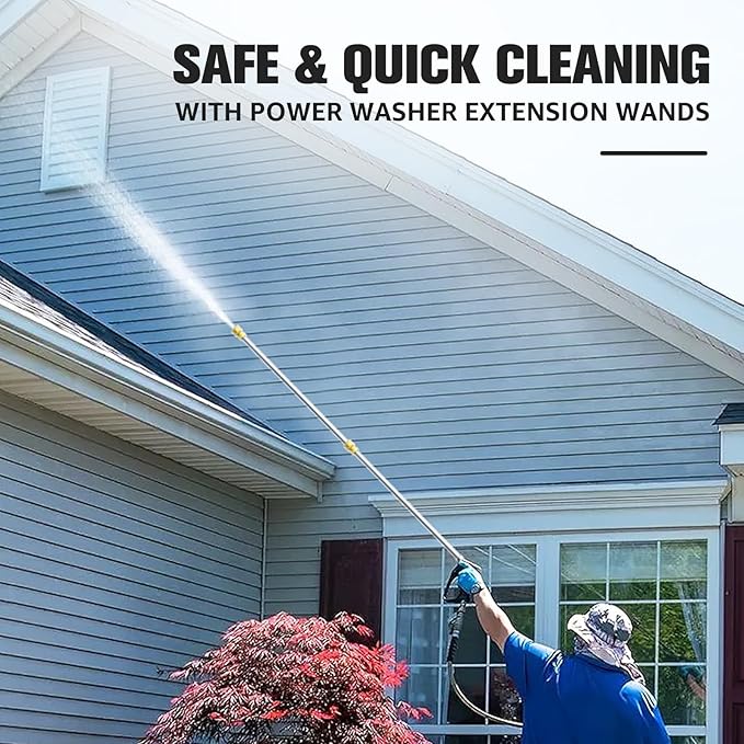 Sealegend Pressure Washer Extension Wand, 17 Inch Power Washer Lance, 2 Packs Stainless Steel with 1/4" Quick Connect, 4000 PSI