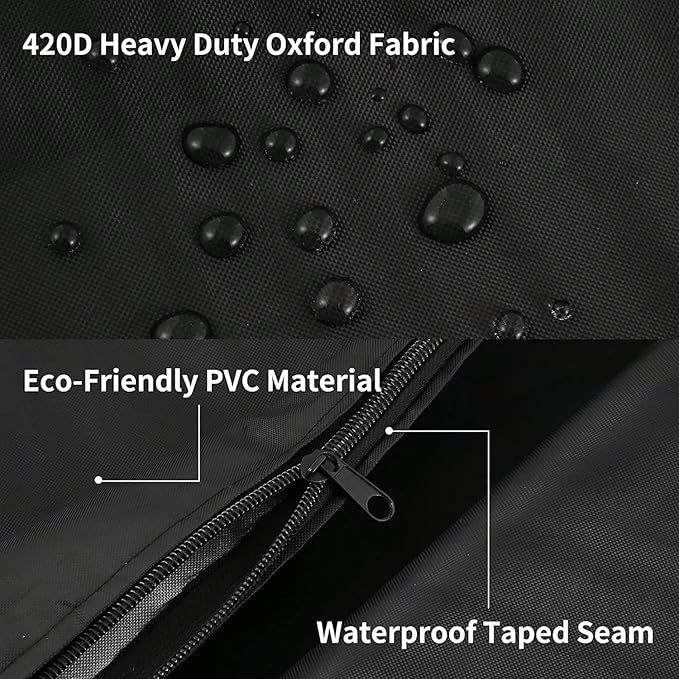 330 Gallon IBC Tote Cover Barlic 420D with Zipper for 1000L Outdoor dustproof Tote Cover Protective Cover Black
