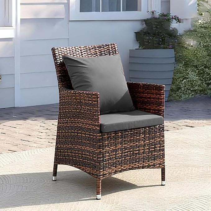 Waterproof 3-Piece Patio Sofa Cushion Cover Set - Replacement Covers for Outdoor Wicker Furniture, Bench & Seat Cushions with 4pcs Throw Pillow Cover