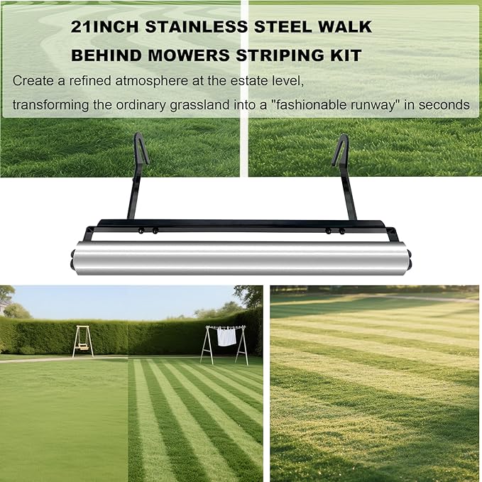 21inch Stainless Steel Mowers Striping Kit Compatible with EGO 21" Walk Behind Mowers AR2100 Easy to Install and Disassemble Create Stunning Lawn Patterns