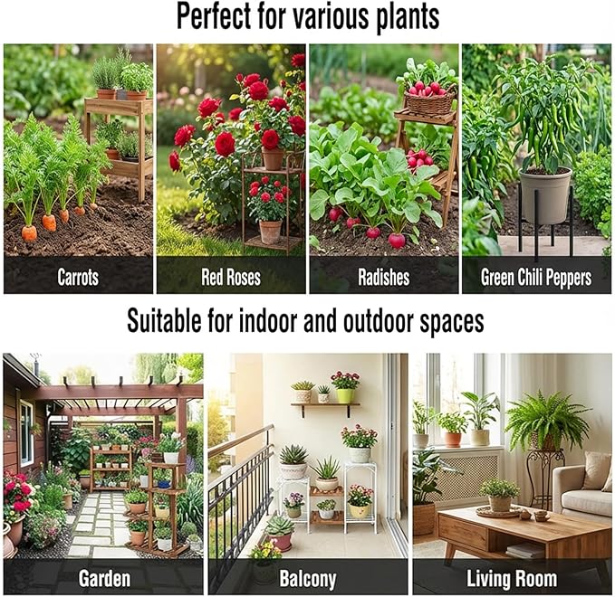 3PCS Raised Garden Beds Outdoor with Legs Planter Box, 47x16x21in Reinforced Support Rods, Drainage Grid, Multi-Combination Options for Vegetables, Flowers, Herbs, Ideal for Balcony, Patio Gardening