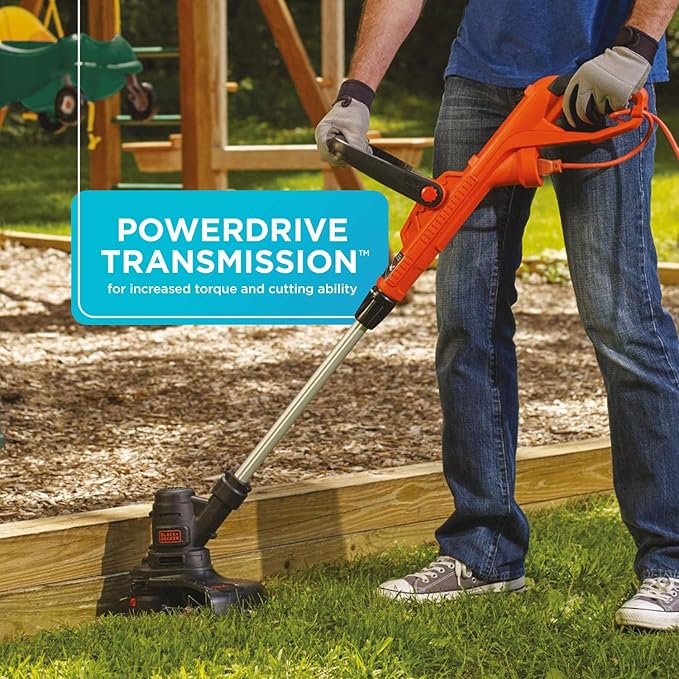 American Lawn Mower Company 1204-14 14-Inch 4-Blade Push Reel Lawn Mower, Red and Black+Decker ST8600 5.0 AMP 13 Inch String Trimmer