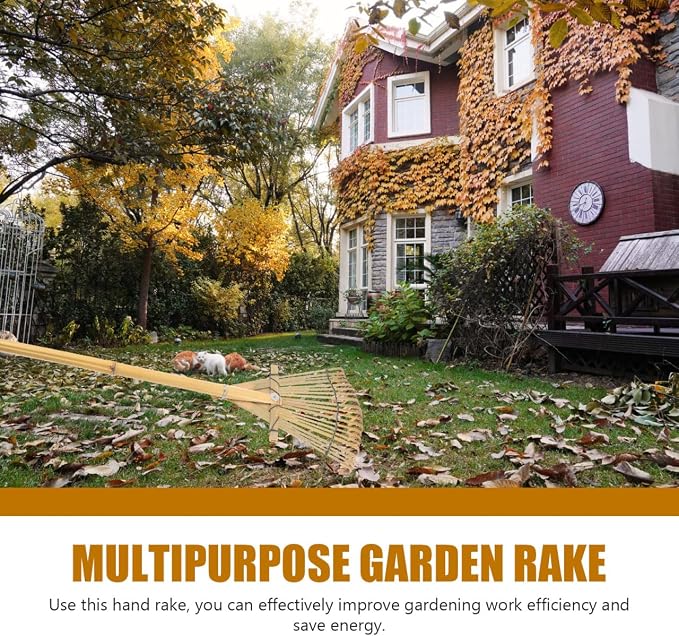 Hand Tools Hand Tools Japanese Tools Mini Tools Wooden Hand Cultivator Rakes for Lawns Mini Rake Bamboo Rake Props Farm Tools Manual Shrub Garden Cultivator Mini Tools