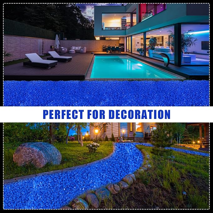 Sasylvia 3000 Pcs Glow in The Dark Rocks 1 Inch Glow Rocks 12.6 LB Garden Glow in The Dark Stone Outdoor Glow in The Dark Pebbles for Landscaping Walkway Pathway Backyard Fish Tank Plant (White)