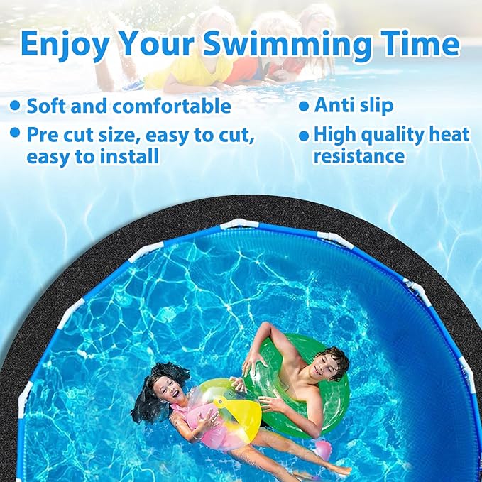 Thickened Pool Liner Pad for Above Ground Pool, 12 FT Round Under Pool Mat Padding, Pool Ground Pad Mat Under Pool for Pool Bottom, Prevent Punctures, Extend Liner Life