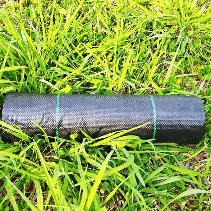 EXTRAEASY Garden Weed Barrier Landscape Fabric,Weed Block Fabric Heavy Duty 3.2OZ,Woven Mulch for Landscaping Ground Cover Weed Control Fabric, Black Garden Bed Liner (1.4ft x 100ft)