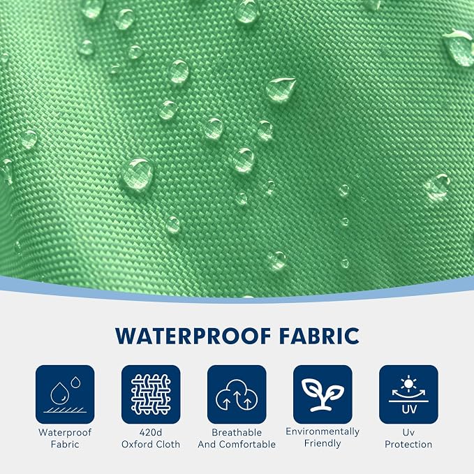 Non-Slip Outdoor Chaise Lounge Chair Cushion, Waterproof 74.4 x 22 x 4.7 Inches Lounge Chair Cushions for Outdoor Patio Furniture with Ties, Pool Chaise Lounge Cushions Replacement, Cyan
