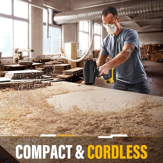 Cordless Leaf Blower Compatible with Dewalt 20V MAX Battery, 430 CFM 125 MPH Powerful Airflow - Lightweight Handheld Blower for Patio, Debris, Leaves & Snow Removal (Battery Not Included)