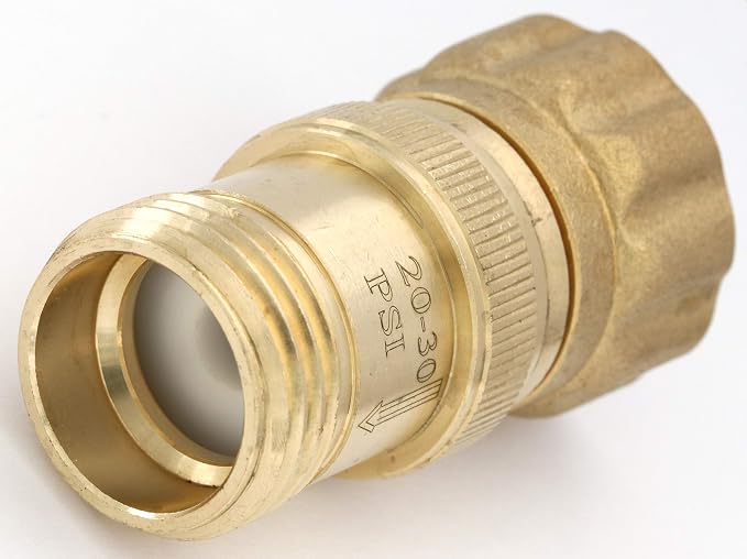 Heavy Duty 25 psi Water Pressure Regulator 3/4 inch Hose Thread Drip Irrigation System Pressure Reducer, Lead-Free Brass (With Regular O-Ring, 2, Count)