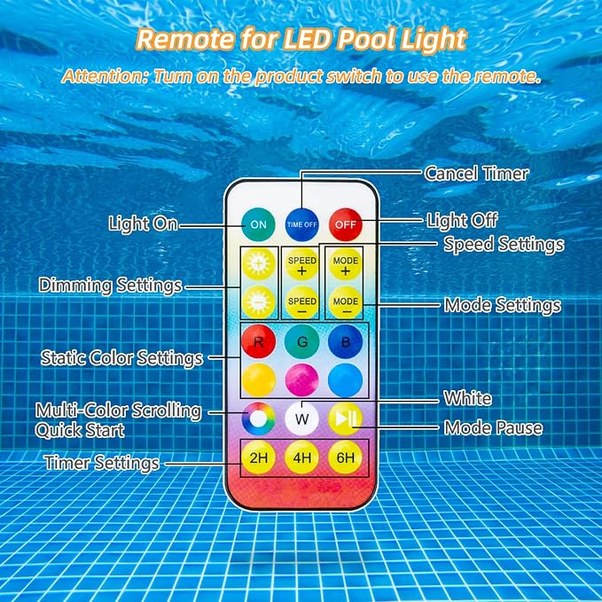 Fistone Solar Pool Ionizer with LED Light & Remote Control - Copper Floating Pool Cleaner for Above Ground & Inground Pools (Up to 45,000 Gallons)