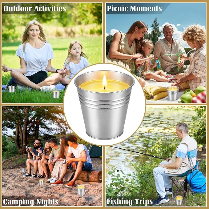 Citronella Candles Outdoor,8 Pack Soy Wax Citronella Candles (Total 40oz),Single Wick Patio Candle,200+ Hour Total Burn Time for Camping,Picnic,Backyard & Balcony