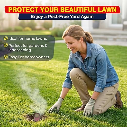 Victor Quick-Strike Mole & Gopher Gassers – 24Total Gassers, Self-Igniting Burrow Pest Control, Waterproof & Windproof, Long-Burn Outdoor Tunnel Treatment (6)