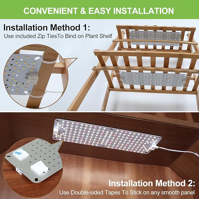 6Pack 2026 Ultra-Thin Panel Grow Lights for Seed Starting, Vegetables, Greenhouse & Under Cabinet & Shelf Plants with Timer 4/8/12/16/20H, Free Connect Full Spectrum Indoor LED Plant Growing Lamps