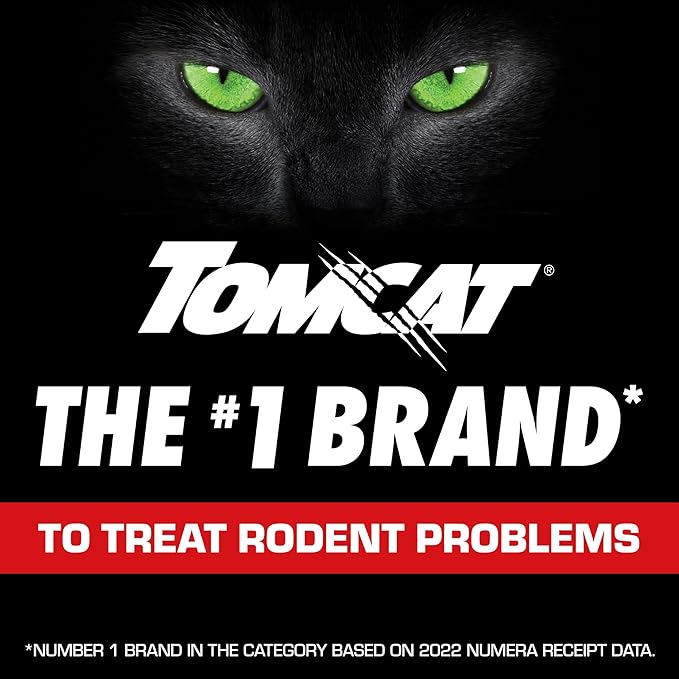 Tomcat with Bromethalin Bait Chunx Pail - Rat & Mouse Bait, Rat and Mice Control for Agricultural Use and Professional Applicators, 4.25 lbs.
