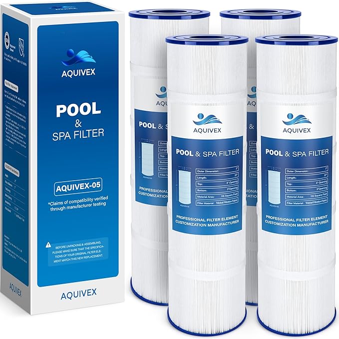 CL460 Jandy Pool Filter Cartridge, Compatible with Jandy CL460, CV460, APCC7354, A0558000, R0554600, Pleatco PJAN115-PAK4, Unicel C-7468, Filbur FC-0810, FC-6410, Aladdin 21501 (4 Pack)