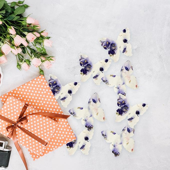 50pcs Large Purple Butterfly Seed Paper – Writable & Plantable Wildflower, Mom's Gift for Mother’s Day, Use for Wedding, Baby Shower, Party Favors & Easter Decorations