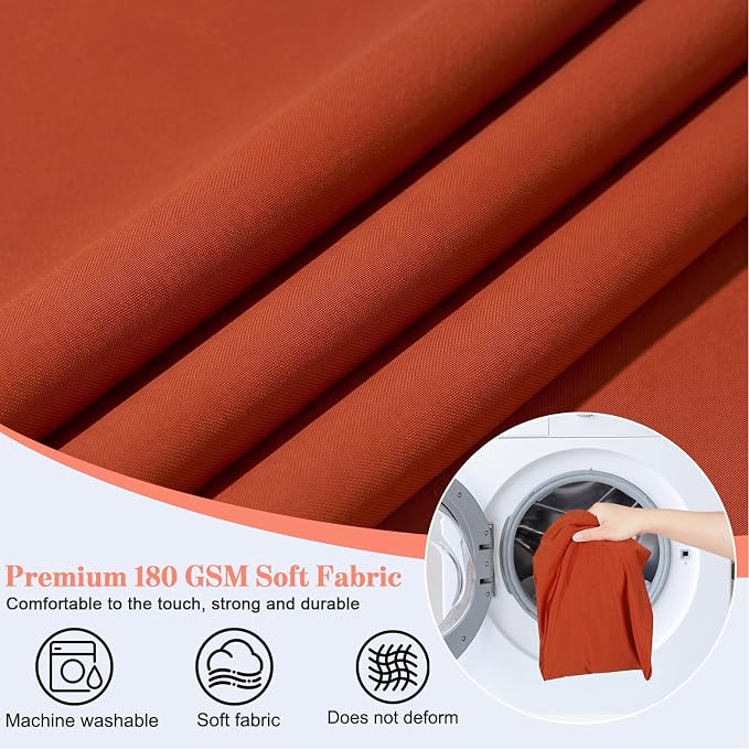 pickyNproud 14Pcs Patio Cushion Covers Stretch Outdoor Couch Cushions Slipcovers Replacement Washable Furniture Protector with Elastic Bottom Sofa Chair Seat Cover, Burnt Orange