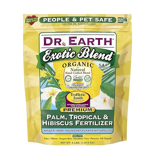 Dr. Earth INC 756P Exotic Exoitc Blend Palm, Tropical & Hibiscus Fertilizer 4lb (2-Pack)