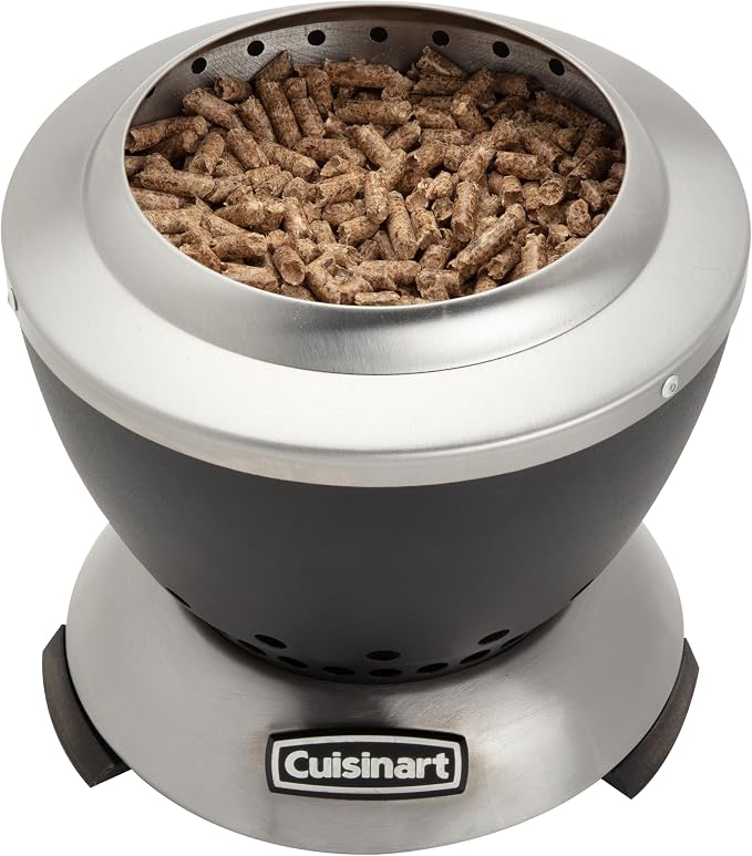 Cuisinart Cleanburn Smokeless Tabletop Fire Pit, 7.5” Lightweight Portable Smokeless Fire Pit with Removable Base for Ash & Carry Bag, Small Outdoor Heater for Patio, Camping & RV, Portable Heater