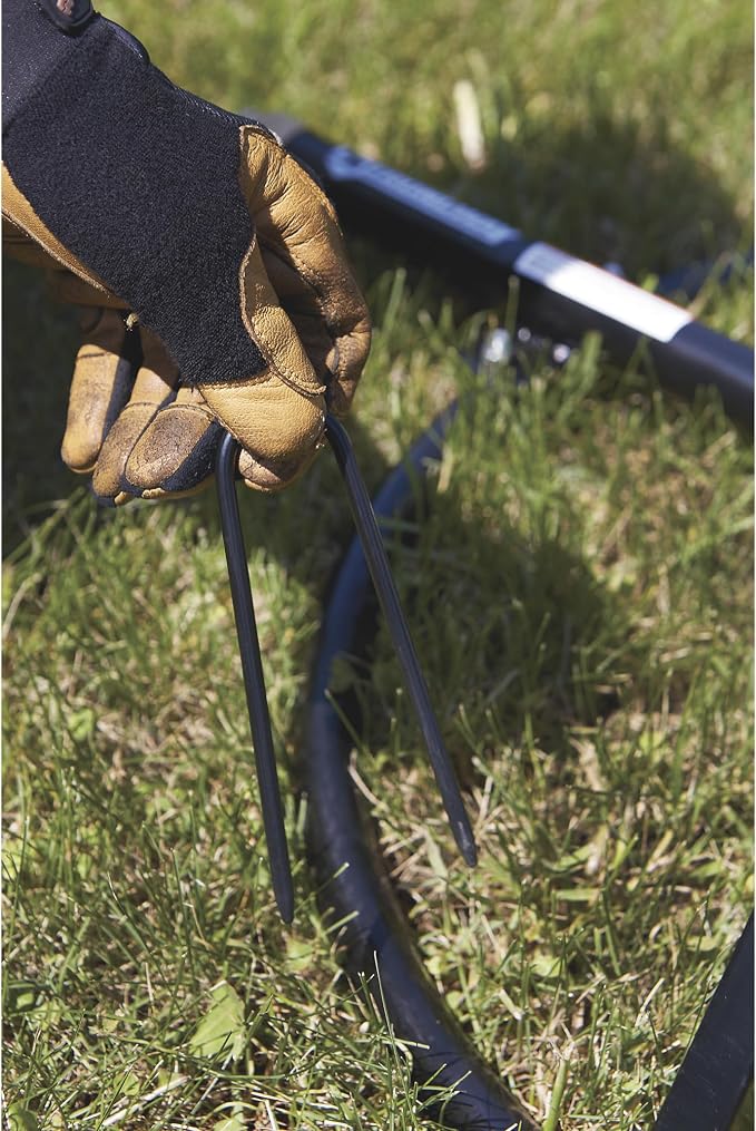 Strongway Tripod Sprinkler with Round Base, 1 in. Brass Head with 3 Nozzles, 120 Ft. Diameter Coverage, 11000 Sq. Ft., 7-14 GPM, Adjustable Full and Partial Circle, for Lawn, Farm and Garden