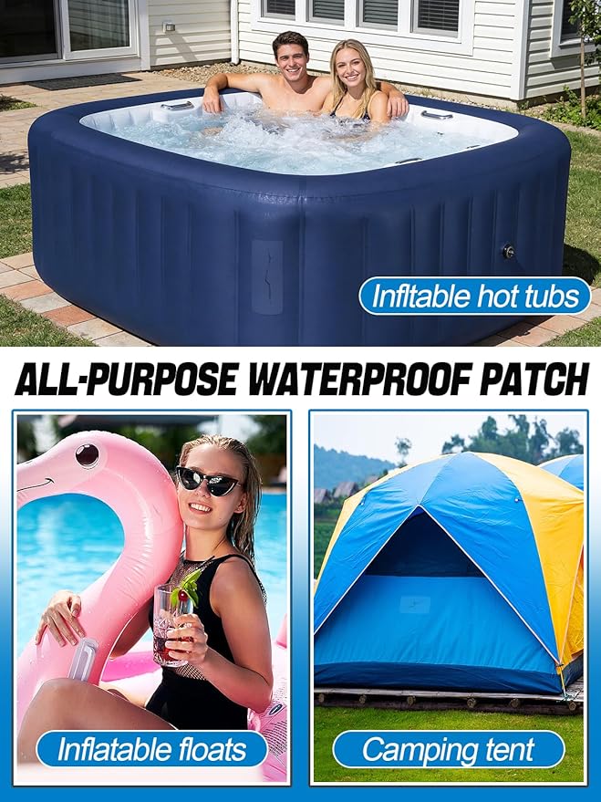 Aulock High-Viscosity Clear TPU Pool Patch Repair Kit - Underwater Patching, Self-Adhesive Pool Liner Patch for In-ground & Above Ground Pools, Inflatable Hot Tubs & Floats, 4in W x 9.8ft L