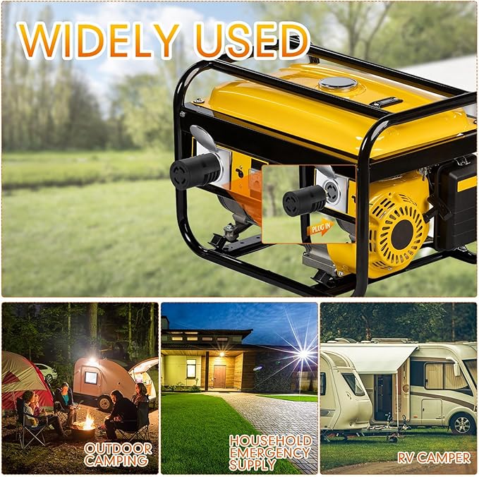 Kanayu NEMA L14-20P to L14-30R 20Amp to 30Amp Generator Adapter4 Prong Locking Generator 20Amp Male Plug to 30Amp Female Receptacle Adapter(Black)