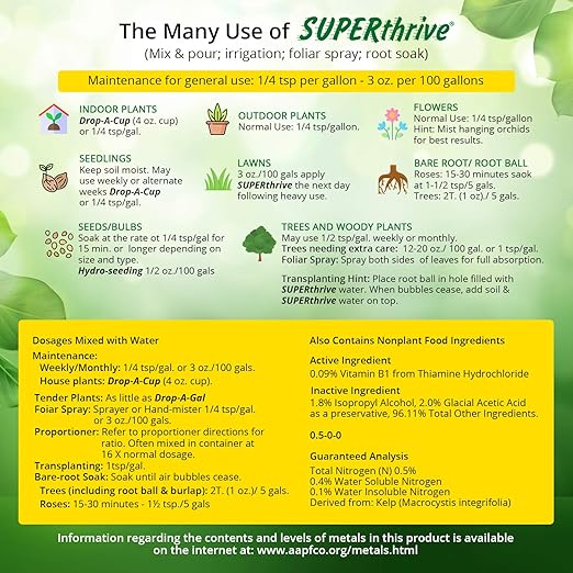 SUPERthrive The Original Vitamin Solution - Liquid Concentrate, May Add to Any Fertilizing Program, 4 fl. oz.