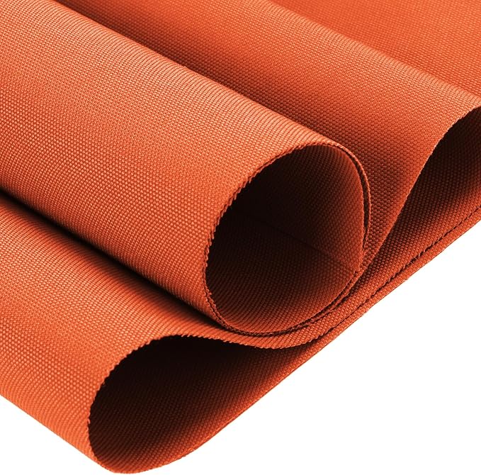 Thickened Waterproof Canvas Fabric by The Yard, 1200D 58" W Outdoor Upholstery Material Heavy Duty Fabric Water Resistant Sewing Material for Chair Patio Cushion Purse Bag, 3 Yard Orange