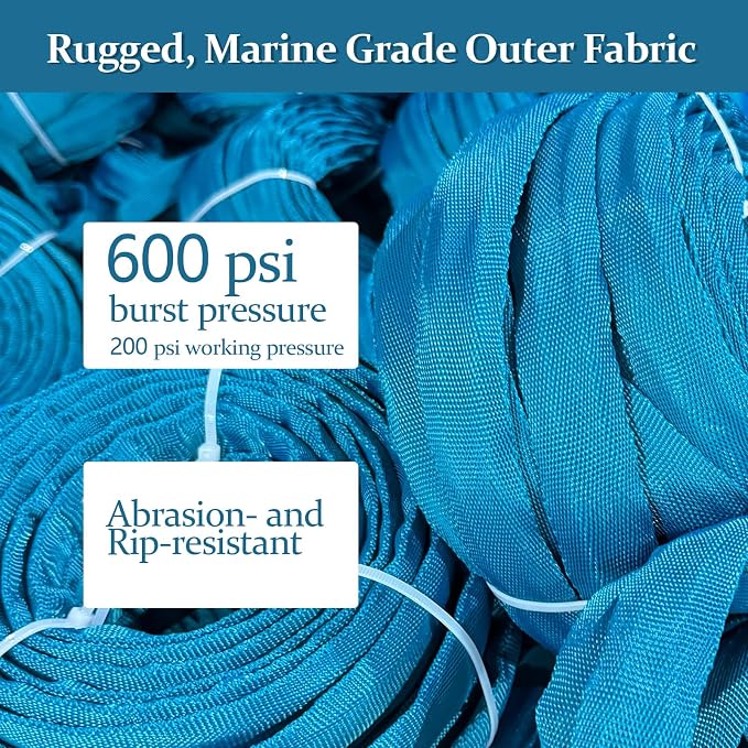 Garden Hose 50 ft, Made of TPE (BetterThan PVC/Hybrid Polymer), Lightweight yet Durable Water Hose with Ergonomic Grip, Drinking Water Safe Material, All-Weather, 3/4" GHT Fittings