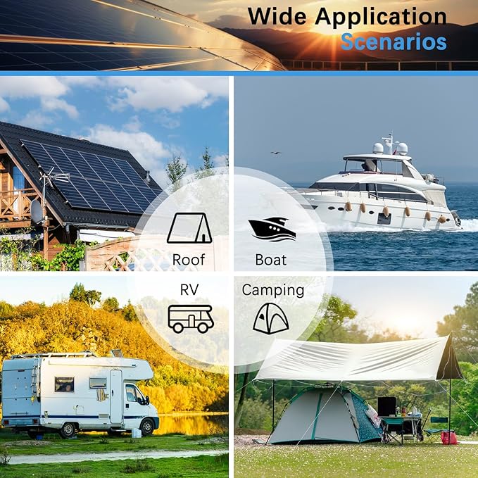 100A MPPT Solar Charger Controller 12V/24V Auto Intelligent Regulator with LCD Display/Dual USB Port/Adjustable Parameter/3 Load Modes Fit for Lead-Acid, Lithium-Ion and Lithium Iron Phosphate Battery