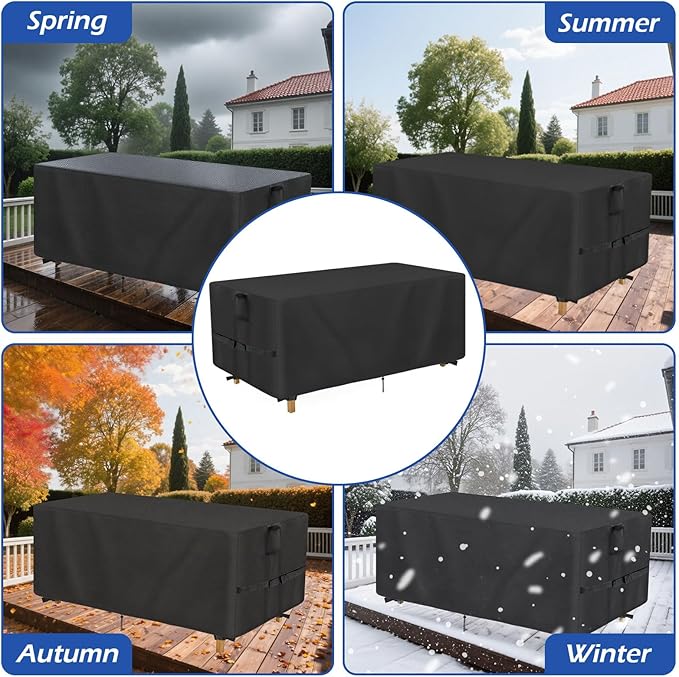 Outdoor Patio Daybed Cover, 68 Inch Waterproof Paito Sofa Cover, Furniture Covers for Outdoor Seating for Winter - 68 x 33 x 24 Inch,Black