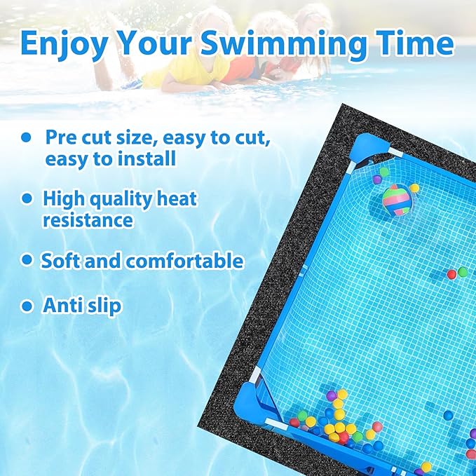 Thickened Pool Liner Pad for Above Ground Pool, 20’x 12’ Rectangle Under Pool Mat Padding, Pool Ground Pad Mat Under Pool for Pool Bottom, Prevent Punctures, Extend Liner Life