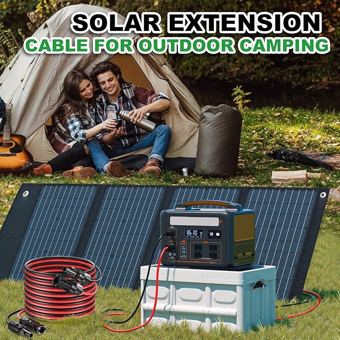 Oududianzi Solar Extension Cable 30Ft 10AWG, Solar Wire, 10 Gauge Tinned Copper PV Wire, Solar Panel Cables with Waterproof Male and Female Connectors for Home Boat RV Solar Photovoltaic Systems