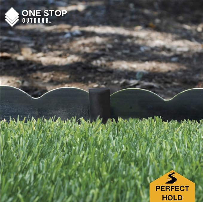 USA Made - Black (10-Pack) 10" Inch Heavy Duty Plastic Landscape Edging Stakes, Anchoring Spikes for Edging & Terrace Board (Fits Most Brands Bender Board)