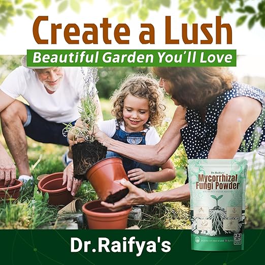 Dr. Raifya's Mycorrhizal Fungi Inoculant, 10X Concentrated, Up to 700 Plants–Organic Root Stimulator to Strengthen Roots, Enhance Growth & Increase Yield, Safe for Vegetables, Flowers & Fruits, 2.2lb