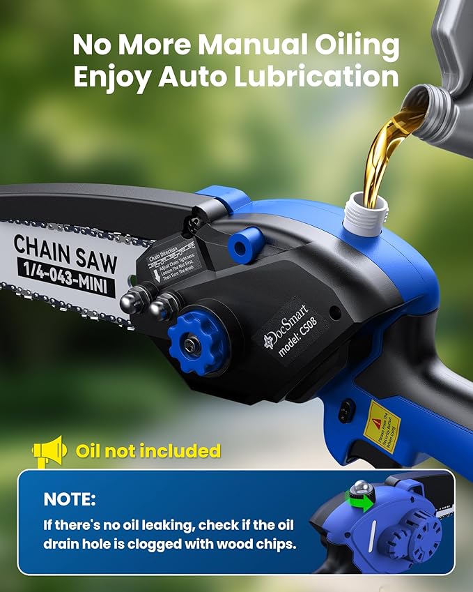 Electric Mini Chainsaw for Pruning Small Trees, Brushless 8 inch & 6 inch Portable Hand Saw with 2 Rechargeable Batteries, 1000W Handheld Chain Saw for Wood Cutting, Gardening Gifts for Mother's Day
