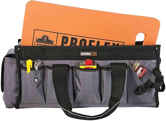 Ergodyne ProFlex 375 Kneeling Pad, Foam Knee Cushion, Water Resistant Kneeling Mat, 8" x 18" x 1,Orange, Compact